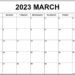 Calendar March 2023 Printable Appointments