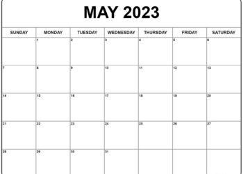 Printable Calendar 2023 May