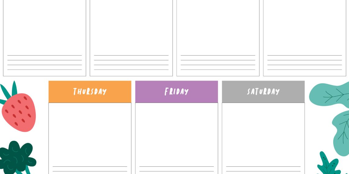 Weekly Agenda Template