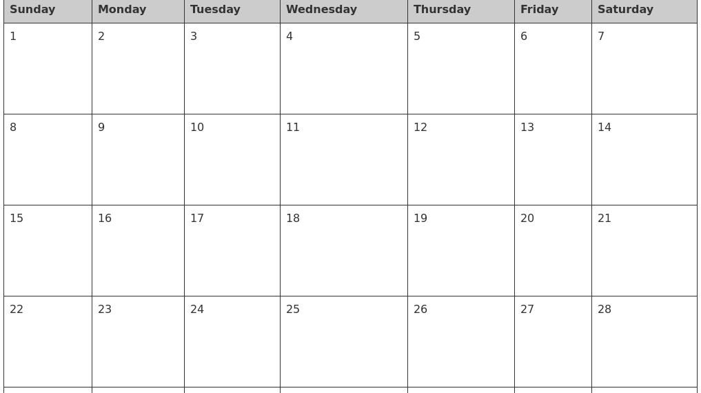 January 2023 Monthly Calendar Printable