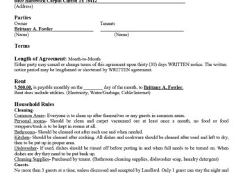 Rental Agreement Template
