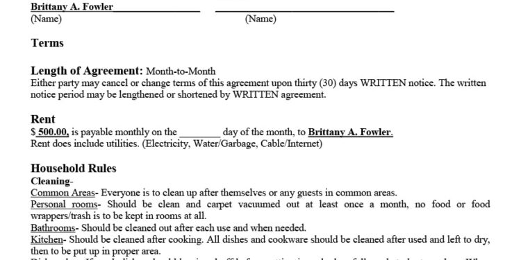 Rental Agreement Template