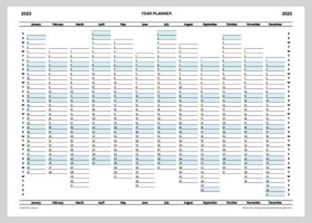 2023 Planner Calendar Printable Giant