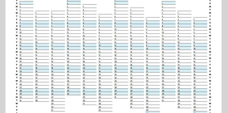 2023 Planner Calendar Printable Giant