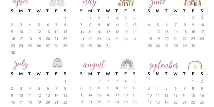 Pretty Printable 2023 Calendar By Month Images