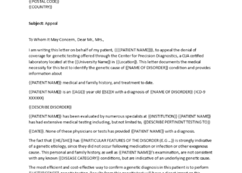 Insurance Appeal Letter