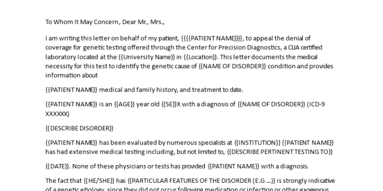 Insurance Appeal Letter