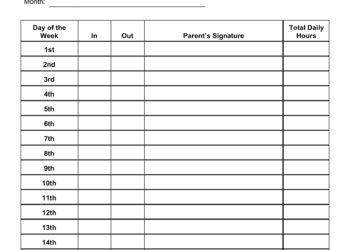 Daily Attendance Sheet Pdf
