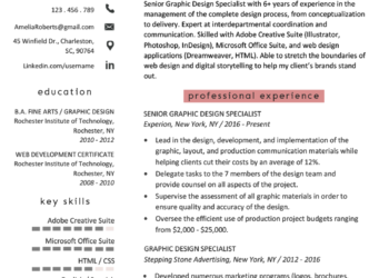 Graphic Designer Resume Template