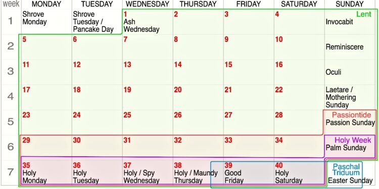 Printable Lent Calendar 2023 Catholic