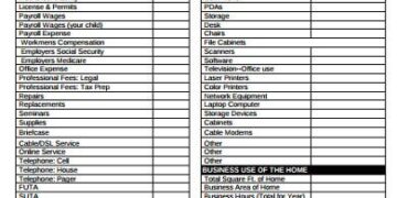 Small Business Worksheets