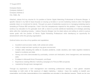 Creative Cover Letter Template