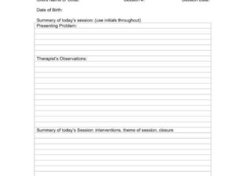 Therapy Note Template