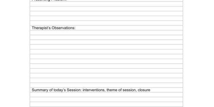 Therapy Note Template