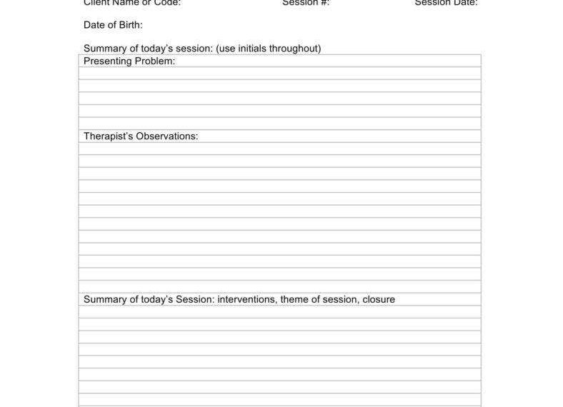 Therapy Note Template