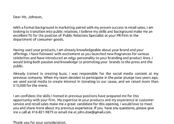 Cover Letter Format