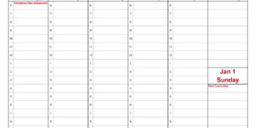 Weekly Calendar 2023 Printable Word
